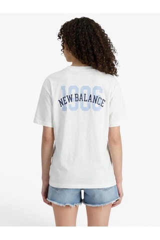 New Balance Nb Lıfestyle Men T-shırt Erkek Beyaz T-shirt - Mnt3618