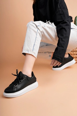 Luis A Costa Lc105 Siyah Cilt Beyaz Taban Kadın Sneaker Renkli