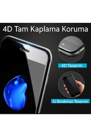 Apple Uyumlu iPhone 6S Plus 4D Kavisli Full Cam Kırılmaz Koruyucu 6 Pl