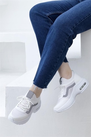 Konfores 1657 Anatomik Air Tabanlı Bayan Sneakers Ayakkabı Beyaz