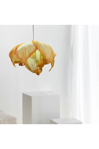 Tevva İtalyan Krapon Kağıt Sarkıt Avize Kehribar