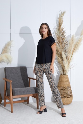 Sevim Kadın Kısa Kol Siyah Pijama Takım C7t7n651 001