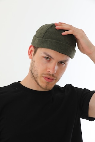 Kaşe Arkadan Ayarlı Retro Hip-hop Takke Şapka Haki