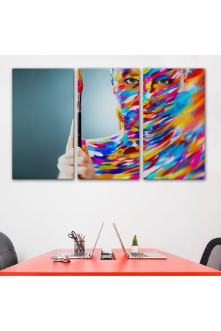 Es10 Dekoratif Baskı Kırmızı Klasik Araç Kanvas Tablo (95 x 165)