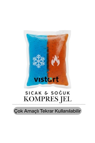 Vistart Soğuk Kompres Buz Jeli Cold Packsporcu Buz Torbası Şişlik Giderici 13x13cm 200 Adet