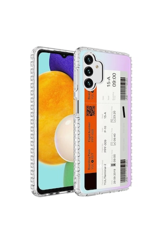 Samsung Galaxy Uyumlu A04s Kılıf Airbag Kenarlı Renkli Desenli Silikon Zore Elegans Kapak