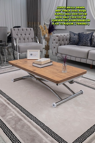 Juppo Üst Tabla Mdf Efesçam Oval Köşe Alt Krom Dışa K