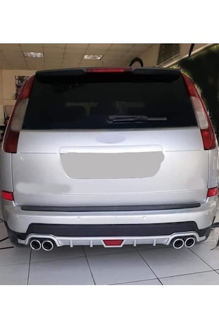 Ford C Max Uyumlu Body Kit Difüzör 4 Çıkış Yuvarlak Gri Model 1