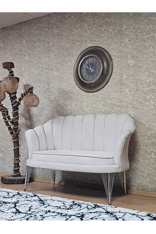 İkili İstiridye Krom Kaplama Telli Ayak Çay Seti Koltuk Tekli Ber Çok Renkli