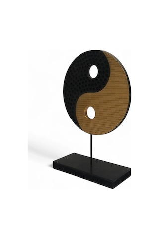 Ying Yang Sarı Siyah Ev Dekoru Büyük