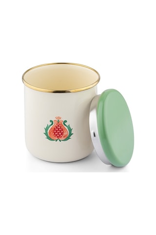 Emsan Nar Emaye Orta Düz Kavanoz Çok Renkli