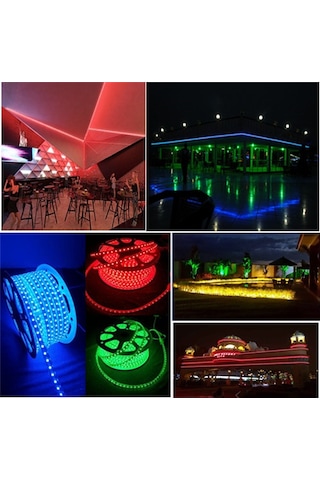 15 Metre 220 Volt Şerit 3 Çipli Hortum Şerit Led Aydınlatma + Fiş (382940973)