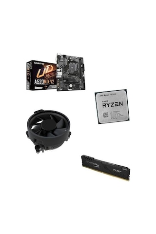 Rbd1703 Gigabyte A520m-k Anakart / Ryzen 7 5700x / 16gb Ram / Stok Fan Bundle Set