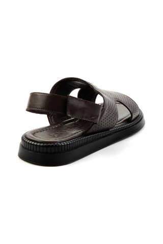 Kahve Leather Erkek Sandalet E05557240643 Kahve