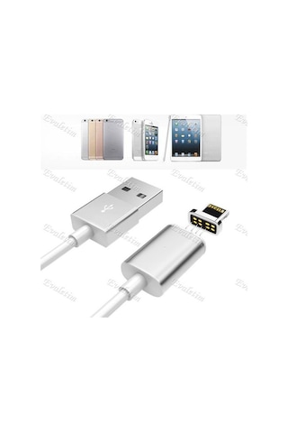 Manyetik Usb Mıknatıslı Data Şarj Kablosu 4849P Plus