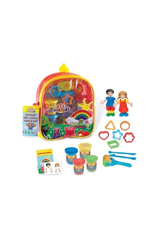 Sırt Çantalı Oyun Hamuru Seti Kalıplı Oyun Hamuru Art Craft