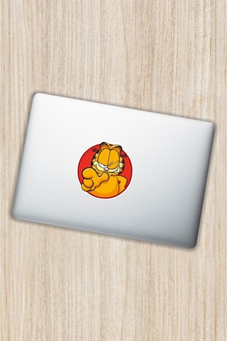 11 X 11 Cm Garfield Kedi Sticker Araba Laptop Oto Motor Sticker