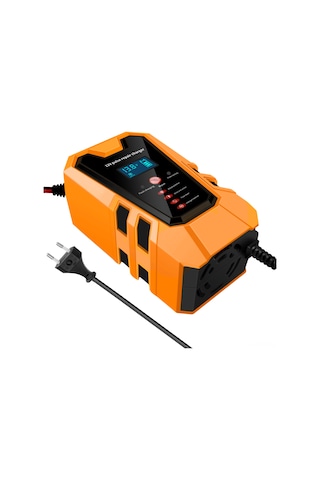 Teltree 12v 6a Akıllı Tamirli Akü Şarj Cihazı - Otomobil Motosiklet Aküleri İçin, Turuncu, Avrupa Standardı