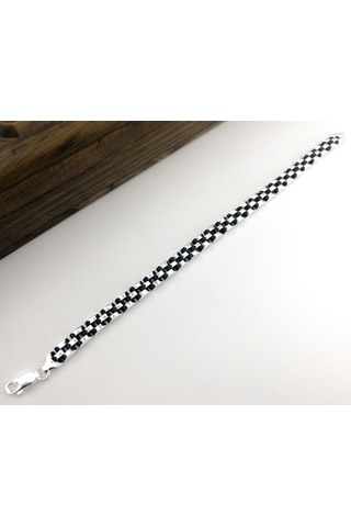 Takıhan 925 Ayar Gümüş Saat Kordonu Erkek Bileklik Gümüş