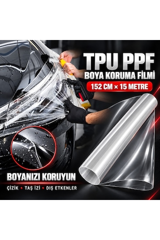 Mega Oto Market 152 Cm X 15 Metre Tpu Ppf Araç Boya Koruma Filmi Kaplama Folyosu