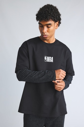 Defacto Nba Sırt Baskılı Oversize Bisiklet Yaka Sweatshirt I1552ax26wnbk81 Siyah-bk81