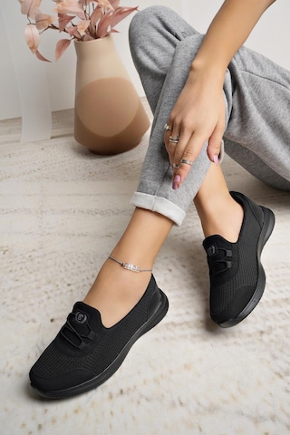 Nesilshoes Nesil Shoes Bsea 575 Siyah Memory Foam Kadın Yürüyüş Ayakkabısı