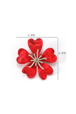 Bijoubijou Broş Çiçek 253368973 Kırmızı