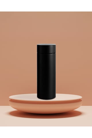 Dereceli Dijital Siyah Paslanmaz Termos 500ml Siyah