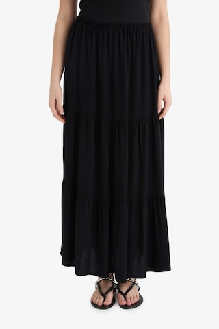 DeFacto Yüksek Bel Krinkıl Viskon Maxi Etek - D5033AX25SMBK81