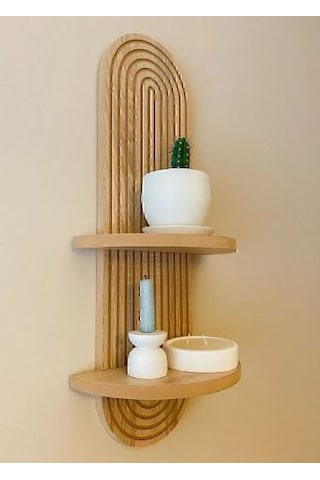 Semplice Duvar Rafı Kahverengi