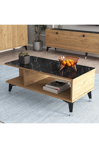 MOXEN MS2 MİRA ORTA SEHPA SEPET-BENDİR / MERMER DESENLİ