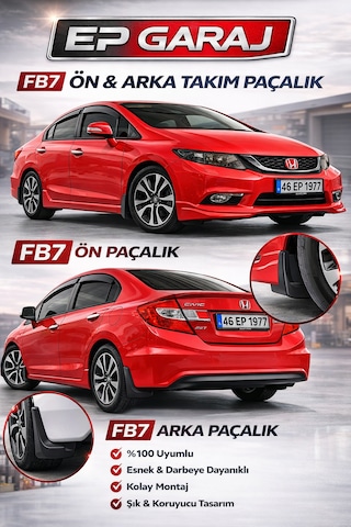 Honda Civic 2012-2016 Model Fb7 Ön Arka Paçalık Takımı