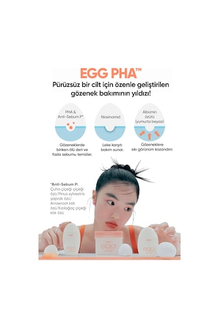 Cilde Aydınlık & Pürüzsüz Görünüm Kazandıran Gözenek Karşıtı Cilt Bakım Pedi A'pıeu Egg Pha Pore Pad 42210060