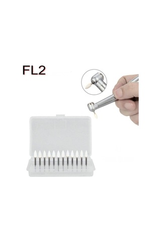 12 Adet/kutu Diş Alev Beyaz Taş Parlatma Fg Burs Aşınma Noktası Bur Fit Yüksek Hızlı El Aleti 1.6mm Fl2