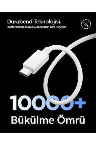 Spigen Essential 2m Usb-c To Usb-c 60w Kablo Aca08720 Siyah