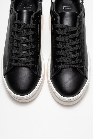 Luvishoes Luvi Shoes Anabel Siyah Cilt Hakiki Deri Kadın Günlük Spor Ayakkabı Siyah