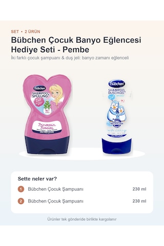 Bübchen Çocuk Banyo Eğlencesi Hediye Seti 2 Parça: Prenses Roselea + Soft Darling - Pembe