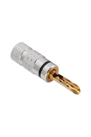 Moveevo J.10054 4mm Altın Kaplama Muz Plugları, Sıkıca Sıkma Tasarımı, Kısa Devre Engeli, Hoparlör Kabloları İçin Uyumlu, 5 Set Kırmızı+siyah