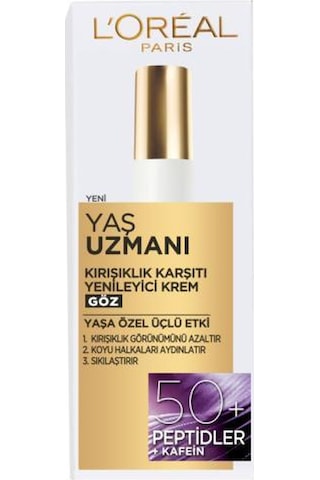 L'Oréal Paris Yaş Uzmanı 50+ Kırışıklık Karşıtı Yenileyici Göz Kremi 15 ML
