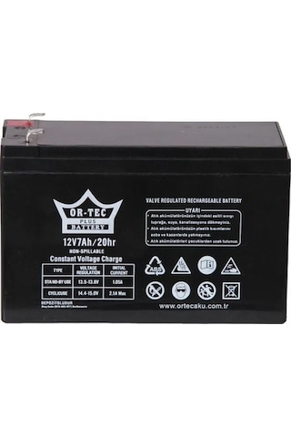 Black 12v 7ah Bakımsız Alarm Sistemi Aküsü