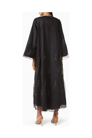 Rauaa Official Şık Organza Elbise Bead Detaylı Modern Tasarım İle Zerafet Sunuyor Siyah