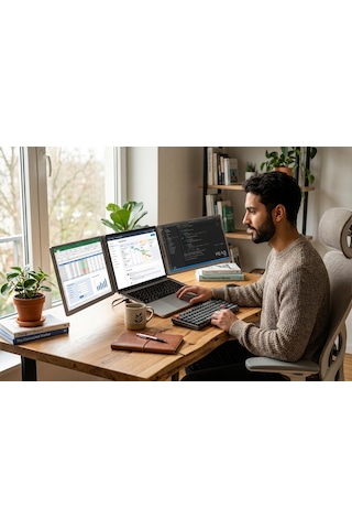 Peaq Pmo P150-fdb 15.6'' Full Hd 60 Hz Ips Çift Ekranlı Taşınabilir Laptop Monitörü