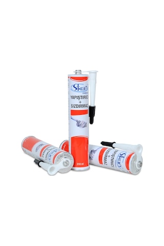 Stein Pu 50 Adhesive - Poliüretan Mastik 12 Adet 310 Ml Siyah Siyah
