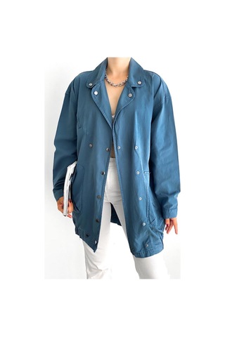 Femelle Kadın Oversize Ceket mavi