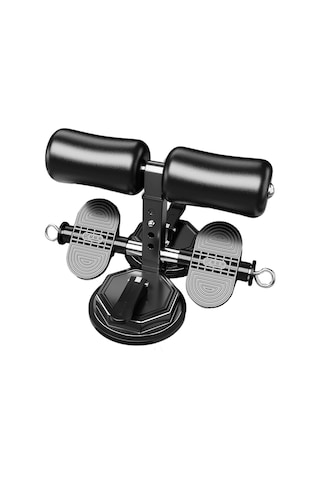 Dolıty 2 Güçlü Vantuzlu Sit Up Bar Ayarlanabilir Siyah Siyah