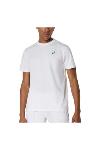 Asics Erkek Tişört Court Graphic Ss Top 2041a348-100 Beyaz