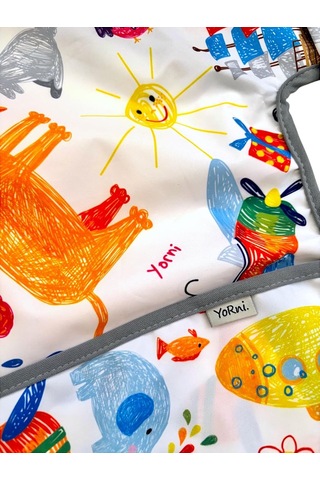 Yorni, Jungle Deluxe Uzun Kollu Bebek Mama Önlüğü Çok Renkli
