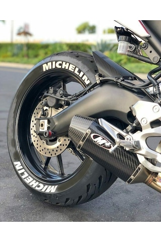 Lastik Yazısı Michelin Ürün 4 Adet Motorsiklet Ve Araba Sticker