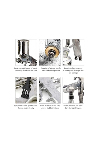 Samdoo 21 Parçalı Çok Amaçlı Hava Fırçası Temizleme Seti - Metal Ve Naylon Fırçalar İle Nozul Temizleme Kiti