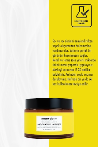 Maruderm Kepeğe Karşı Etkili Saç Maskesi 300 ML